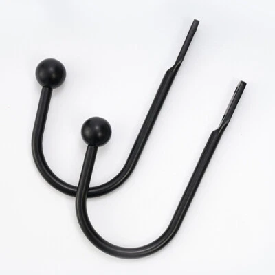 2PCS Curtain Tie Backs U Shaped Hooks Window Shade Wall Mounted Metal Holdbacks - Image 1 of 4