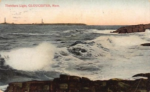 Thatcher's Light Gloucester Massachusetts 1909 - Imagen 1 de 2