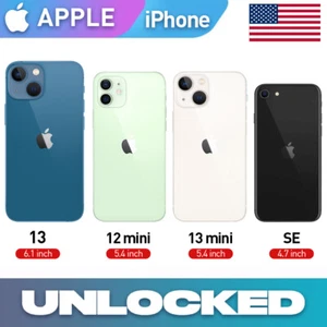 New Apple iPhone 13 Mini/13/12 Mini/SE 3rd (2022)/13 PRO MAX 5G Factory Unlocked - Picture 1 of 19