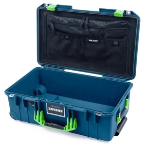 Indigo Blue & Lime Green Pelican 1535 Aircase leer & Combo Deckel Tasche. - Bild 1 von 3