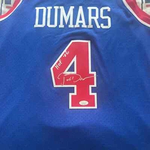 Joe Dumars Autographed Detroit Pistons Swingman Jersey HOF JSA - Picture 1 of 6