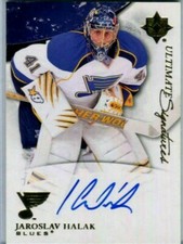 Jaroslav HALAK 2010-2011 UD Ultimate Collection Signatures Auto Blues US-JH