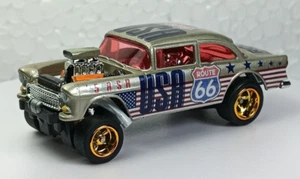 Hot Wheels Custom '55 Chevy Bel-Air Gasser, Real Riders, "USA" - Picture 1 of 9