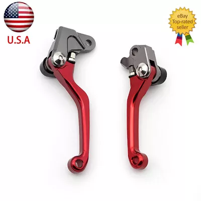 For Honda CR125R CR250R 1992-2003 CRF450R 2002-2003 CNC Brake Clutch Levers Red - Image 1 of 4