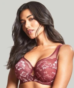 New PANACHE Red Rose Sabrina High Apex Underwire Balcony Bra, US 34D - Picture 1 of 4