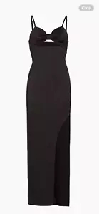 As It May Black Bow silk Maxi dress size Small BRAND NEW - Picture 1 of 6