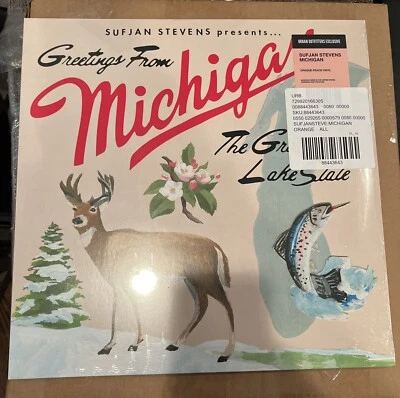 Sufjan Stevens Michigan Exclusive Limited Peach Colored Vinyl 2XLP X1000 Read Foto 1 de 4