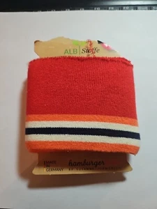 ALBSTOFFE Bündchen, Cuff Me rot 10cm x 140cm Hamburger Liebe - Bild 1 von 2