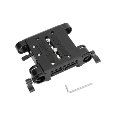 CAMVATE DSLR Baseplate w/QR Clamp&19mm Rod Holder f ARRI Standard Dovetail Plate Foto 1 de 4