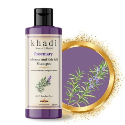Xampu anti queda de cabelo Khadi Rosemary Advance com colágeno hidrolisado e biotina | - Imagem 1 de 4