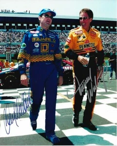 2X SIGNED Darrell Waltrip & Kenny Wallace 1998 Winston Cup NASCAR 8X10 Photo COA - Picture 1 of 1