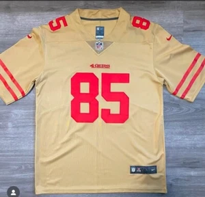 San Francisco 49ers Gold Stitched Jersey - George Kittle #85 New Men Size Small - Picture 1 of 3