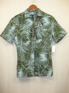 NWT Van Heusen Men's Short Sleeve Palm Frond Button - Front Shirt - Picture 1 of 5