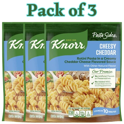 Knorr Pasta Sides Cheesy Cheddar, pasta espiral, 4,3 oz, (121 g) paquete de 3 Foto 1 de 4