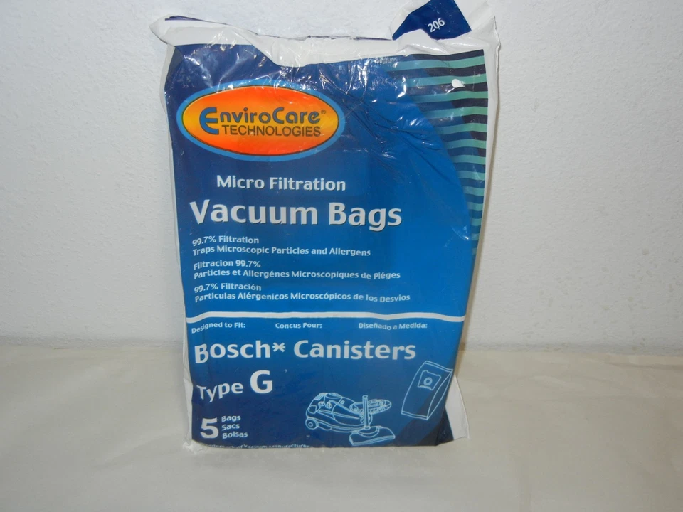 BOLSAS DE VACÍO BOSCH BBZ51AFG2U TIPO G ALERGIA 5 BOLSAS Foto 1 de 1