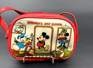 MCM 60s 70s Donald's Art School Mickey Vinyl Purse Vintage - Picture 1 of 9