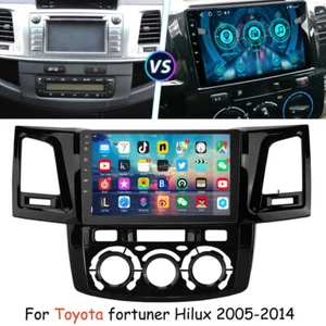 9" Android 13 Car Stereo GPS Navi RDS Radio For Toyota Hilux Fortuner 2005-2014 - Foto 1 di 18