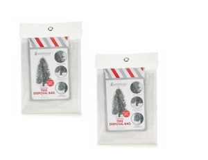 2-PACK-FREE SHIP-Whitmor Xmas Tree Disposal Bags 72.83 x 90 Clear Biodegradable - Picture 1 of 1