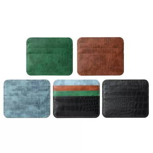 Portatarjetas Estuche para Tarjetas Organizador de Tarjetas de Crédito Billetera Cocodrilo Lichi Patrón Reino Unido - Imagen 1 de 25