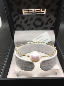 Brazalete Flexible Perla de Agua Dulce Oro Amarillo 14K EFFY $1300 - Imagen 1 de 6