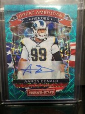 2018 Rookies & Stars Aaron Donald Great American Heroes Auto 12/25 #GAH-17 RAMS