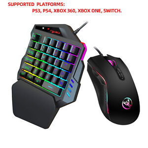 One-handed Gaming Keyboard Converter+mouse for PS for Xbox One for Xbox 360