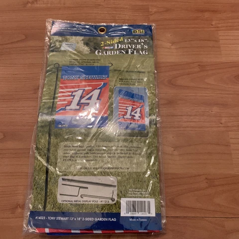 Racing Tony Stewart #14 NASCAR 2 Sided Yard Garden Flag 13x18 in Cover