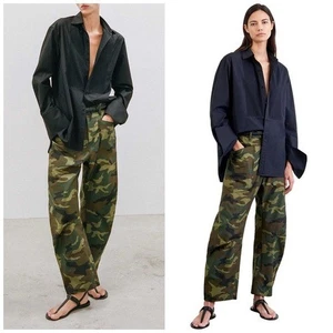 NILI LOTAN Shon Camo Wide-Leg Ankle Pants Size 10 - Picture 1 of 7