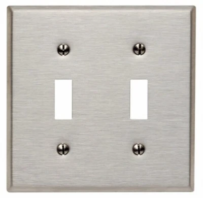 [PAQUETE DE 10] Placas de palanca de acero inoxidable de 2 velocidades, Leviton 84009 **ENVÍO GRATUITO** Foto 1 de 3