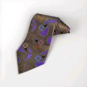 Cravatta Ermenegildo Zegna Quindici #110 Paisley Floreale 15 Raso Seta Made In Italy - Foto 1 di 14