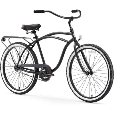 Around The Block Men's Beach Cruiser Bike, Single Speed Step-Through Touring ... - Image 1 of 4
