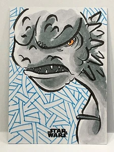 TOPPS STAR WARS CHROME CREATURE SKETCH by EL SMETCH - Picture 1 of 2