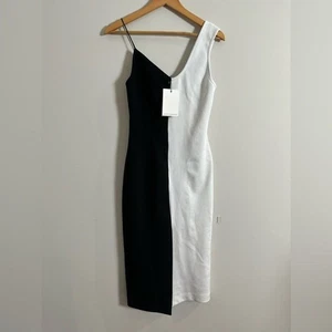 Neu mit Etikett Christopher Esber Division Kleid schwarz weiß Größe 8 2017 Vogue - Bild 1 von 8