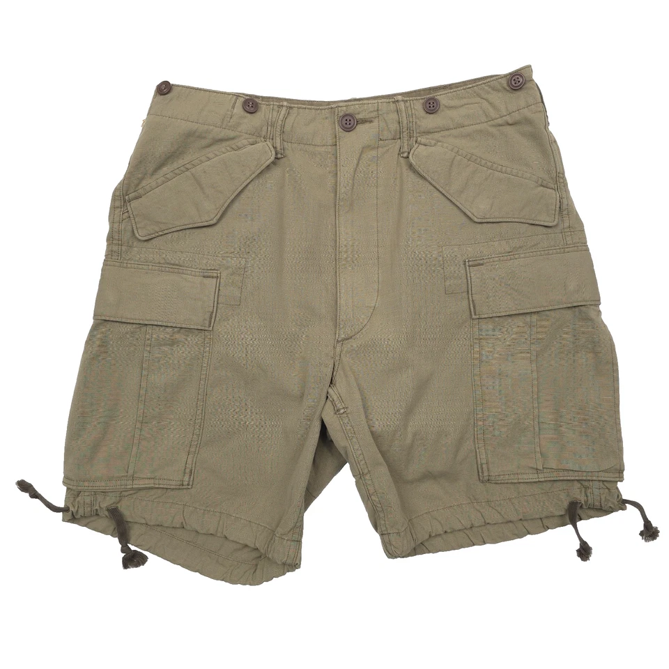 Bermuda cargo RRL dupla RL abrigo verde regimento ajuste ripstop masculina tamanho 36 - Imagem 1 de 4