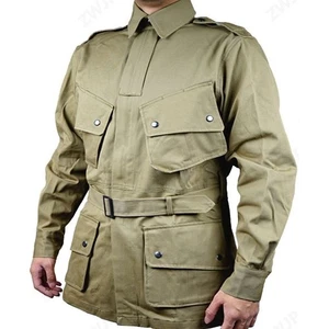 WW2 Uniform Olive Green Cotton US Army Dress WWII Paratrooper Jacket - Picture 1 of 3