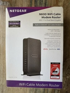 NETGEAR N600 Wifi Cable Modem Router Model C3700 - Picture 1 of 1