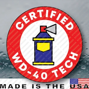 WD-40 CERTIFIED Funny Hard Hat Helmet JDM TUNER Gag Prank Joke Sticker 2IN - Picture 1 of 1