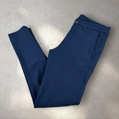 Pantalón Lululemon Commission Calce Ajustado Para Hombre Talla 31x32 ABC Warpstreme Azul Marino Foto 1 de 4