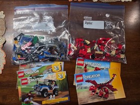 LEGO CREATOR: Red Creatures 31032 & Outback Adventures 3in1 31075, 100% Complete