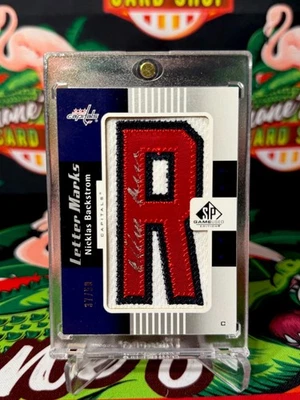 2011-12 Upper Deck Nicklas Backstrom Patch Auto /50 Letter Marks Nameplate - Image 1 of 2