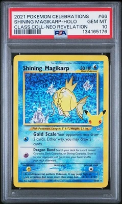 2021 POKEMON CELEBRATIONS CLASSIC COLLECTION #66 SHINING MAGIKARP-HOLO PSA 10 - Image 1 of 2