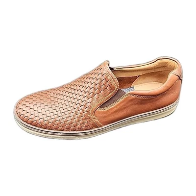 Johnston & Murphy McGuffey Brown Woven Slip-On Shoe Size 10.5 1114-13 - Image 1 of 4
