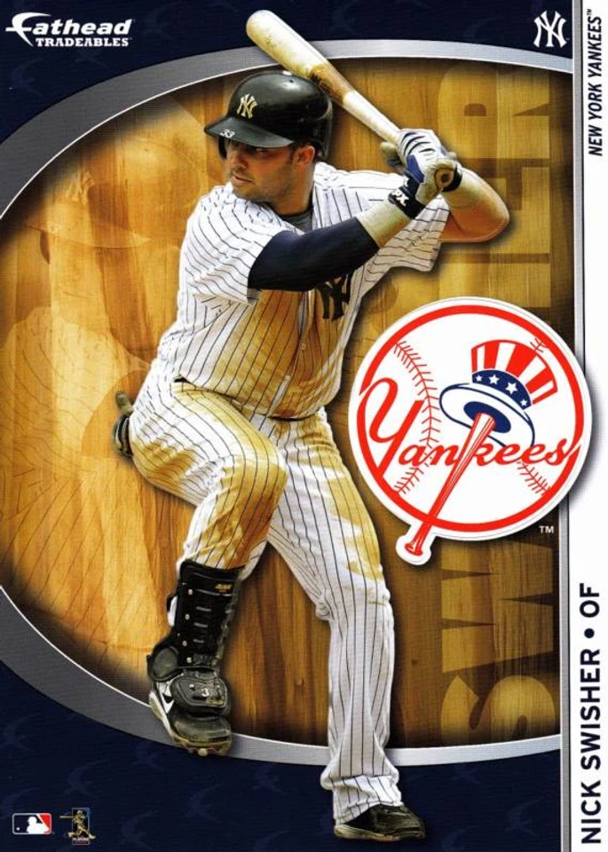 Pegatina extraíble NICK SWISHER Fathead Tradeables 5x7 pulgadas New York Yankees Foto 1 de 1