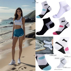 Women Girls Cycling Running trainer Socks Arch Support Heel protection 4pairs - Picture 1 of 18