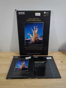 Epson Luster Photo Paper Lot Various Sizes And Types S041407 S041405 S045596 - Picture 1 of 8