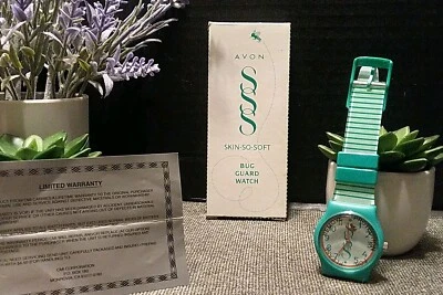Reloj Avon Skin-So-Soft Bug Guard 1997 de colección NUEVO STOCK ANTIGUO☆ARTÍCULO DE COLECCIONISTA RARO☆ Foto 1 de 4