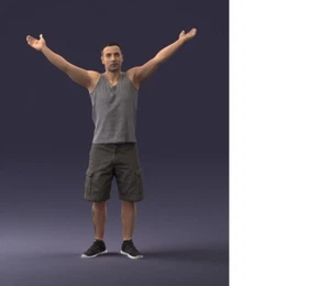 Model Figure of 139 of a man waving his hands in Various sizes - Picture 1 of 7