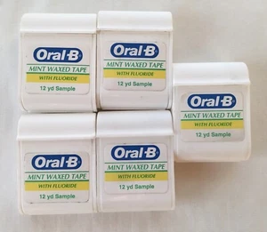 Vintage Oral B Mint gewachstes Klebeband Zahnseide mit Fluorid 12 Meter Probe Menge 5 - Bild 1 von 4