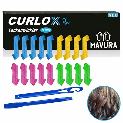 CURLOX Spirallocken Lockenwickler Set Spiral Locken Hair Curler Rollen - Bild 1 von 4