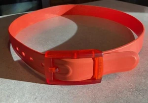 TIE—UPS Neon Orange Belt made In Italy 44” - Picture 1 of 4